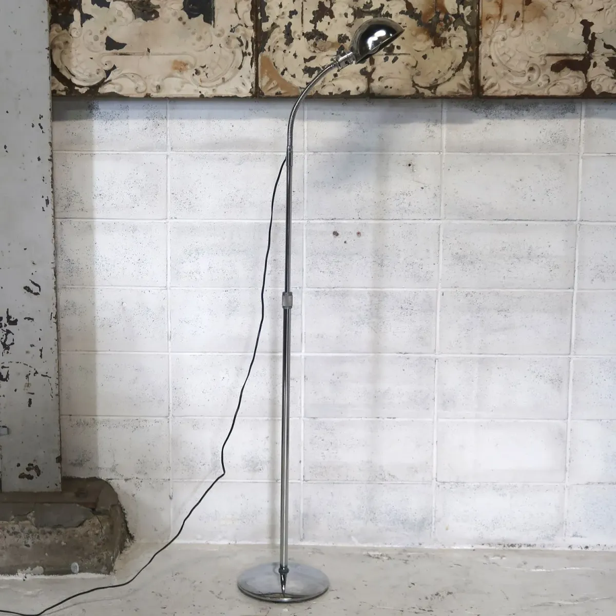 50's〜 ビンテージ インダストリアル フロアランプ