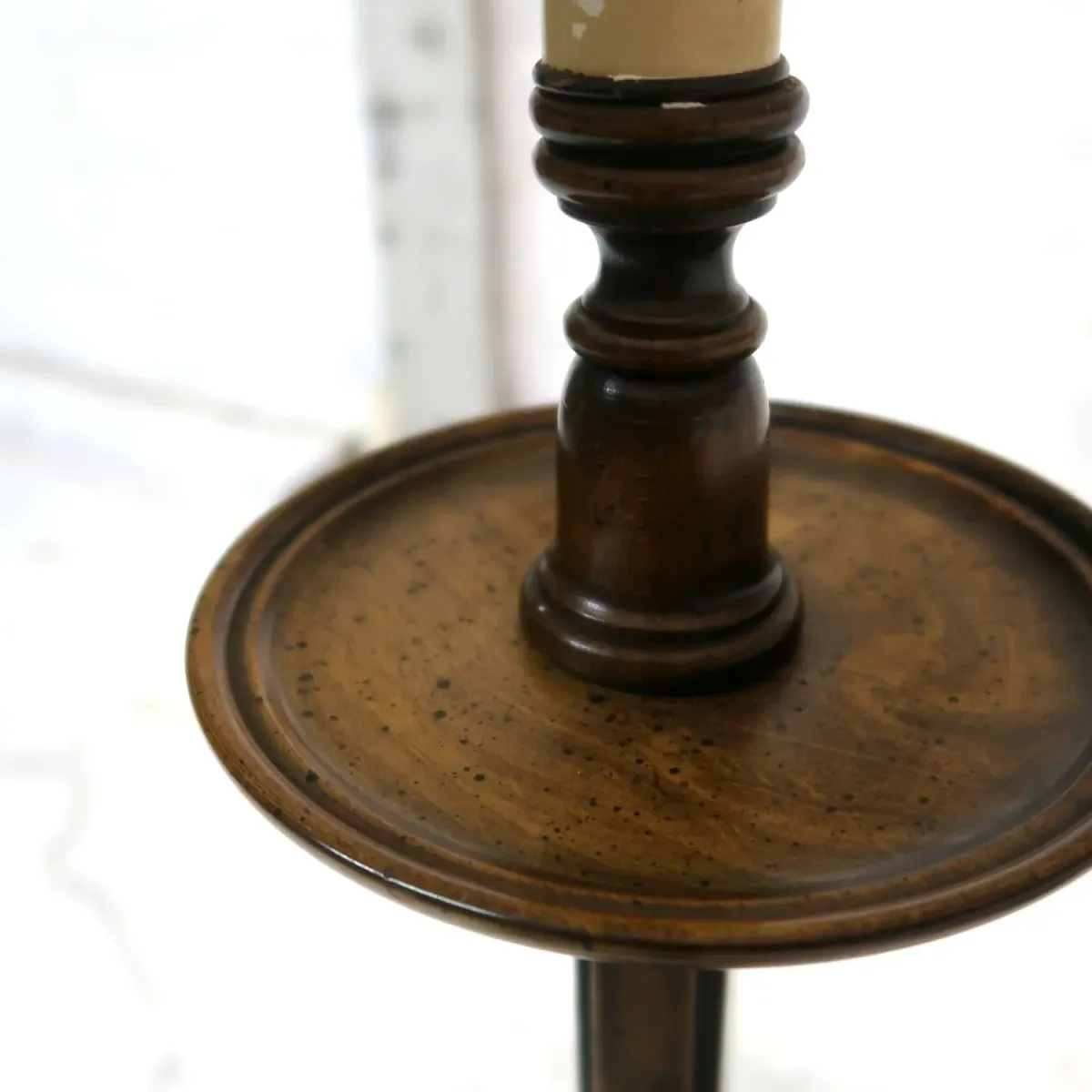 アンティーク ウッドベース フロアランプ