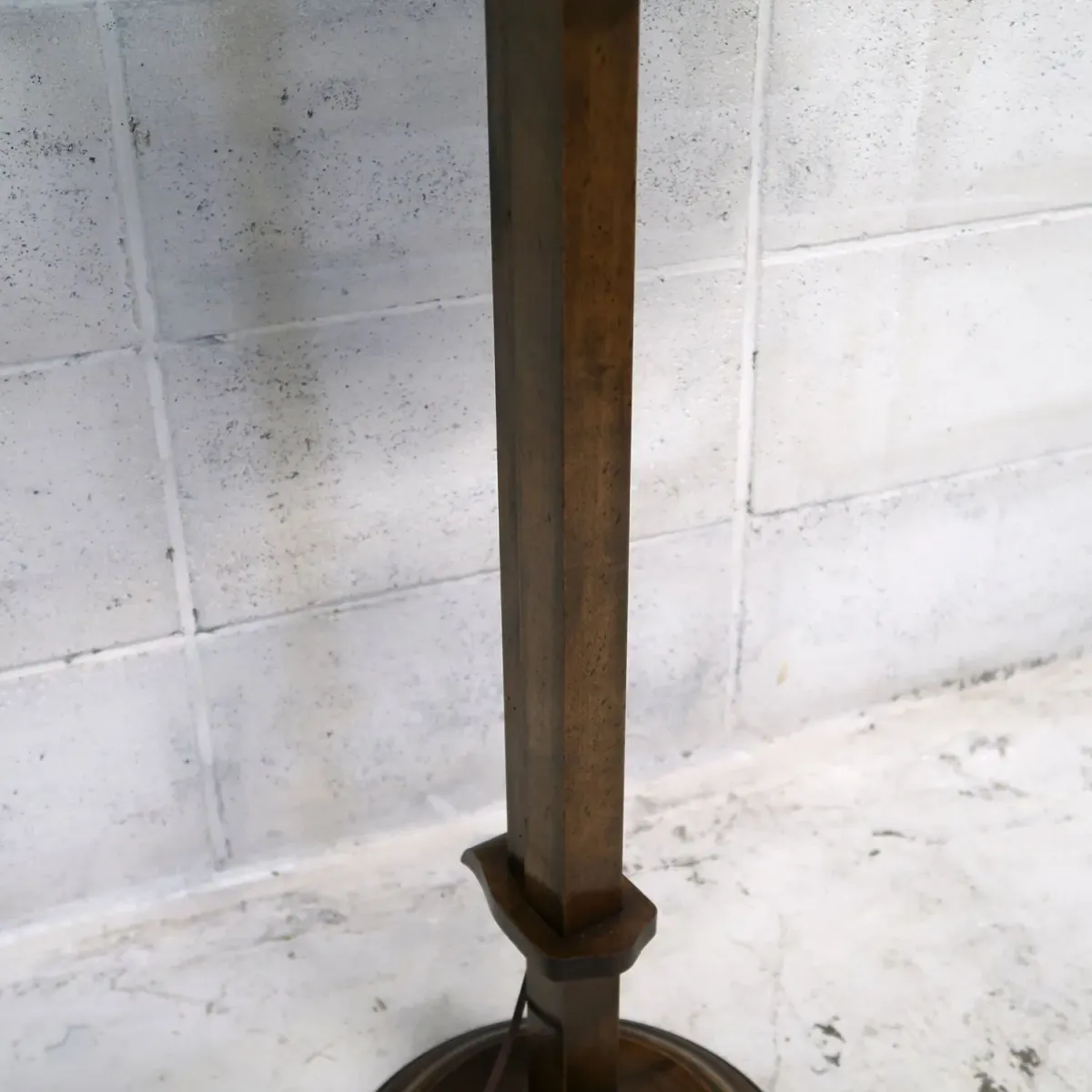 アンティーク ウッドベース フロアランプ