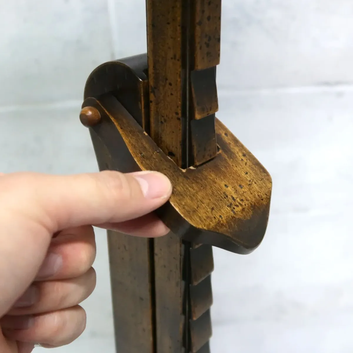 アンティーク ウッドベース フロアランプ