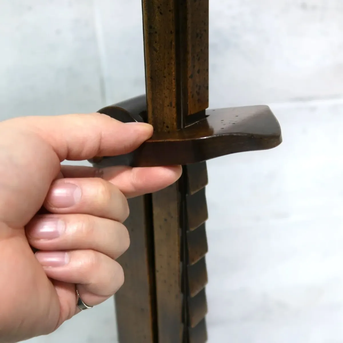 アンティーク ウッドベース フロアランプ