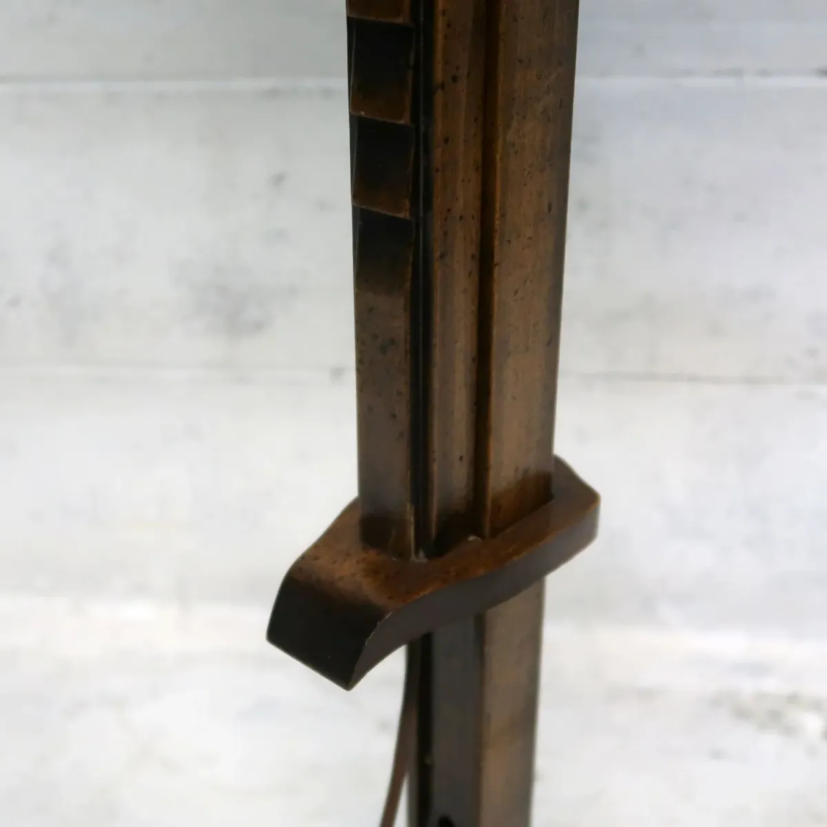 アンティーク ウッドベース フロアランプ