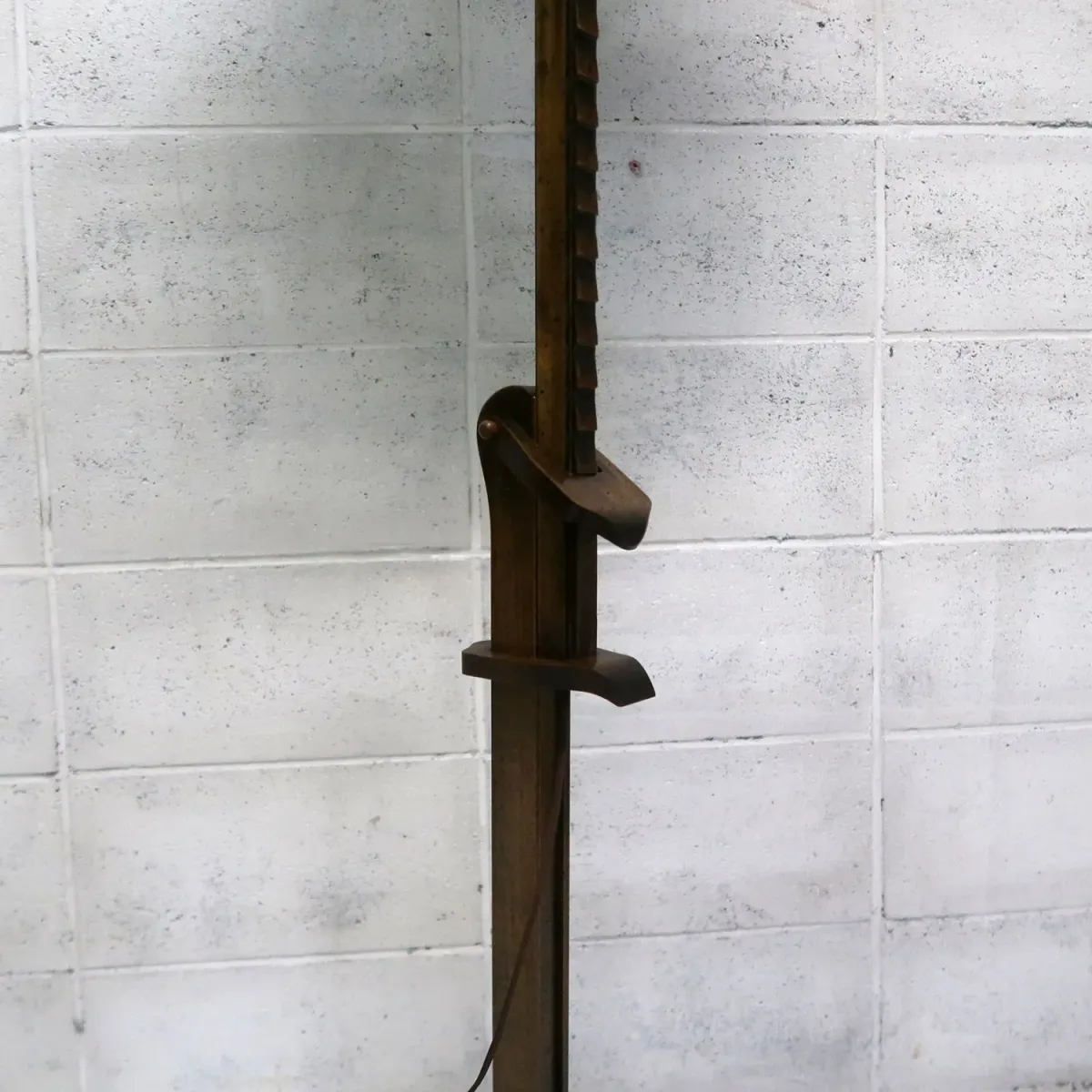 アンティーク ウッドベース フロアランプ