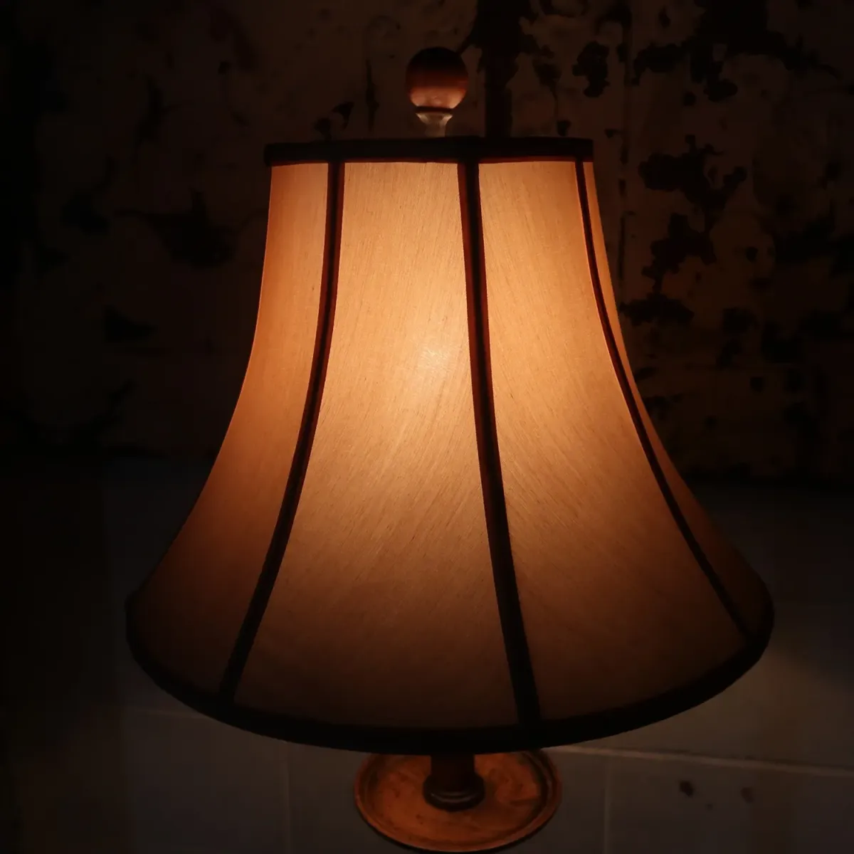 アンティーク ウッドベース フロアランプ