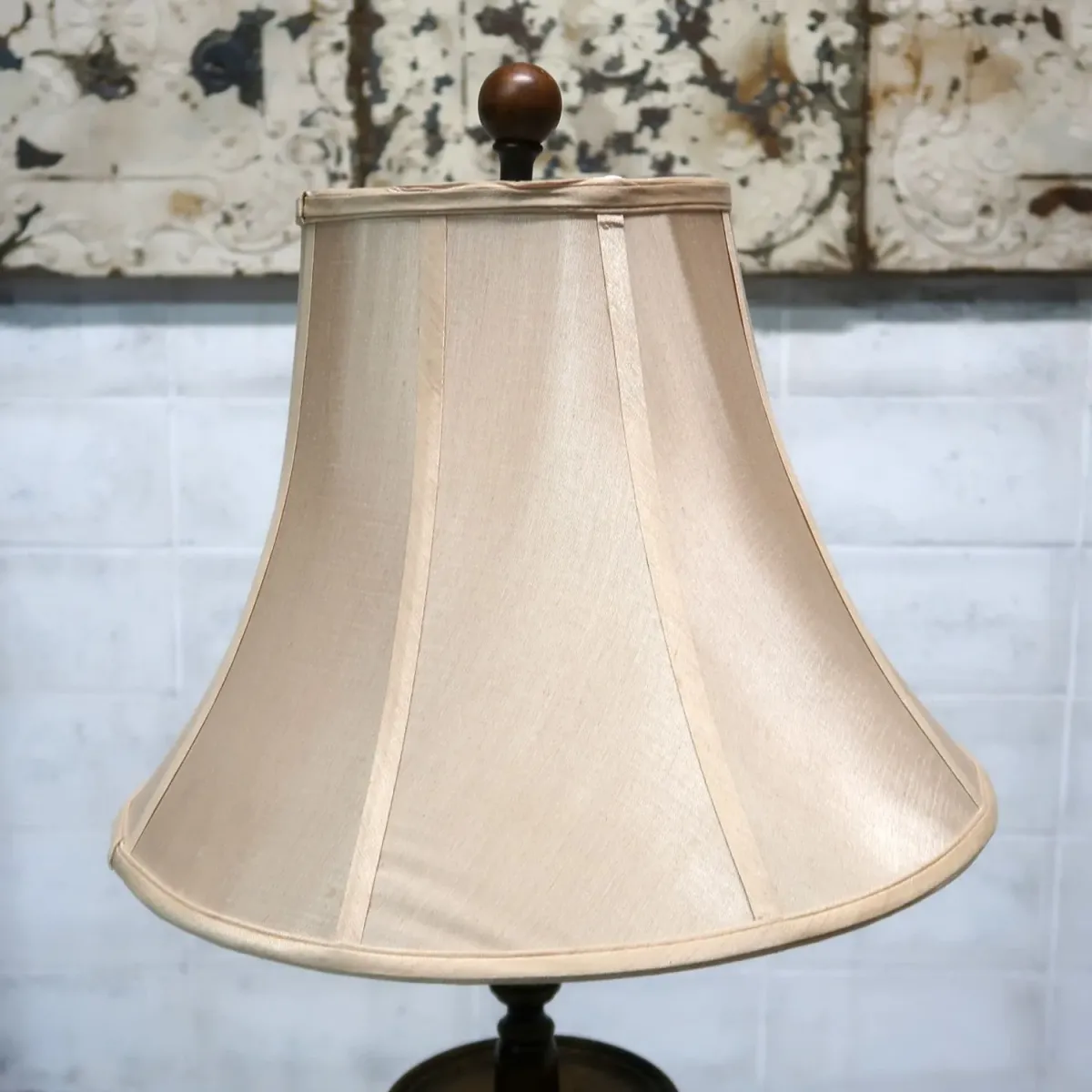 アンティーク ウッドベース フロアランプ