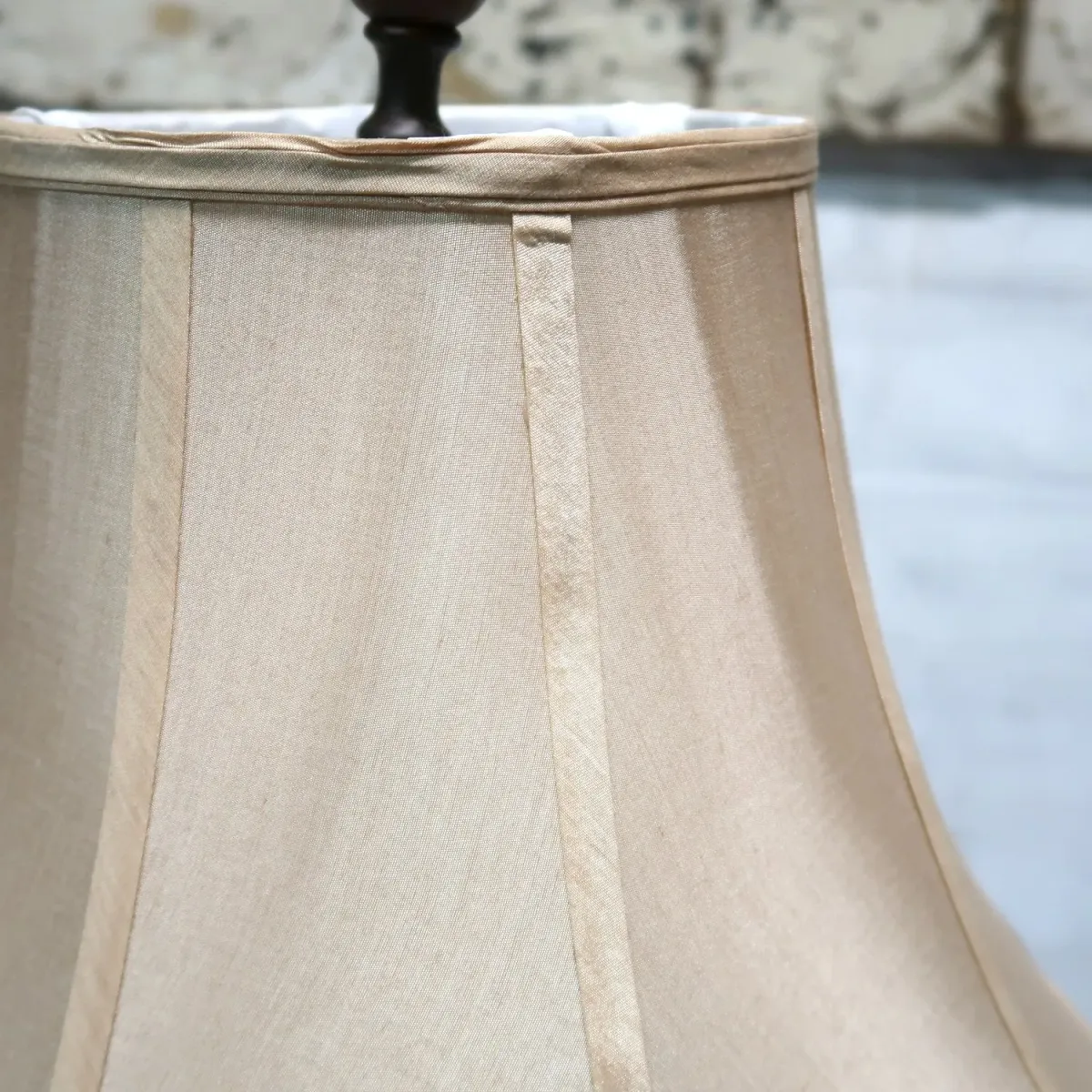 アンティーク ウッドベース フロアランプ