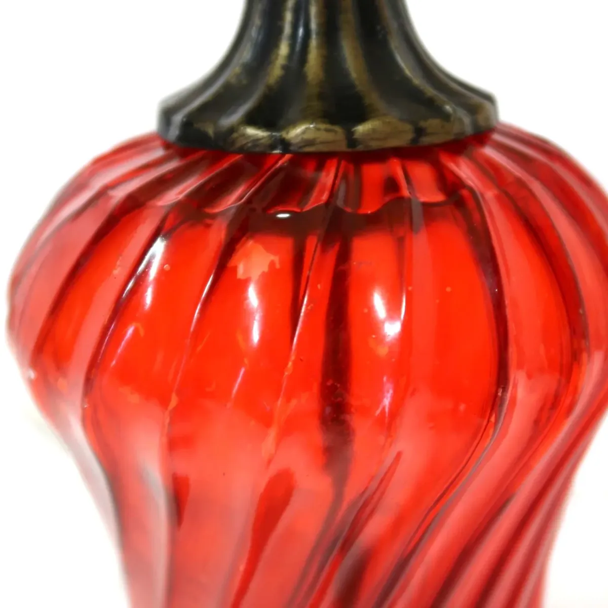 アンティーク ガラスベース テーブルランプ