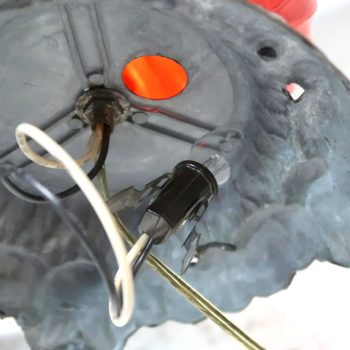 アンティーク ガラスベース テーブルランプ