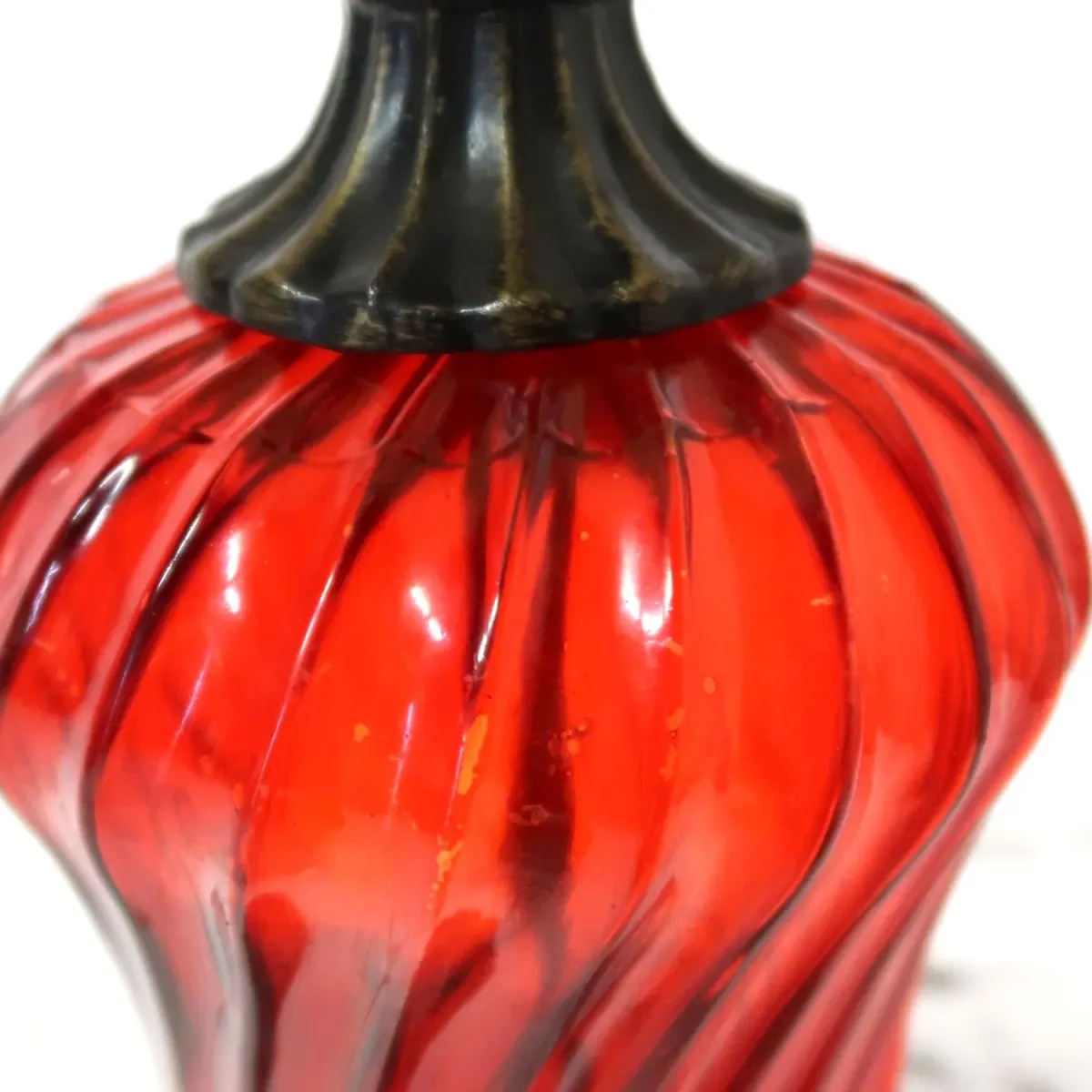 アンティーク ガラスベース テーブルランプ