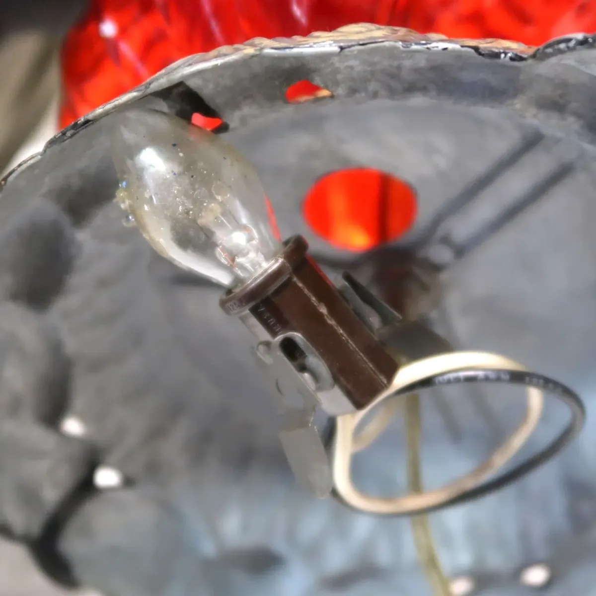 アンティーク ガラスベース テーブルランプ