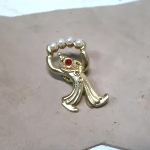 ゴールドメタル ピンズ ピエロモチーフ