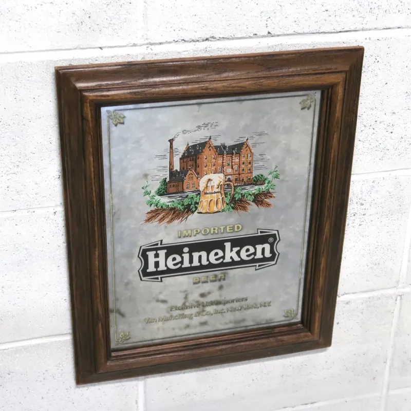 Heineken ビンテージ パブミラー