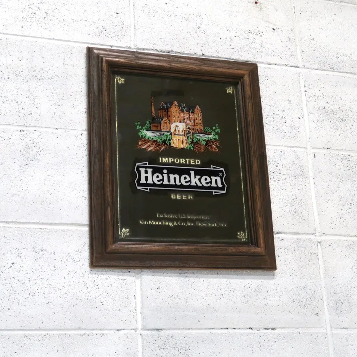 Heineken ビンテージ パブミラー