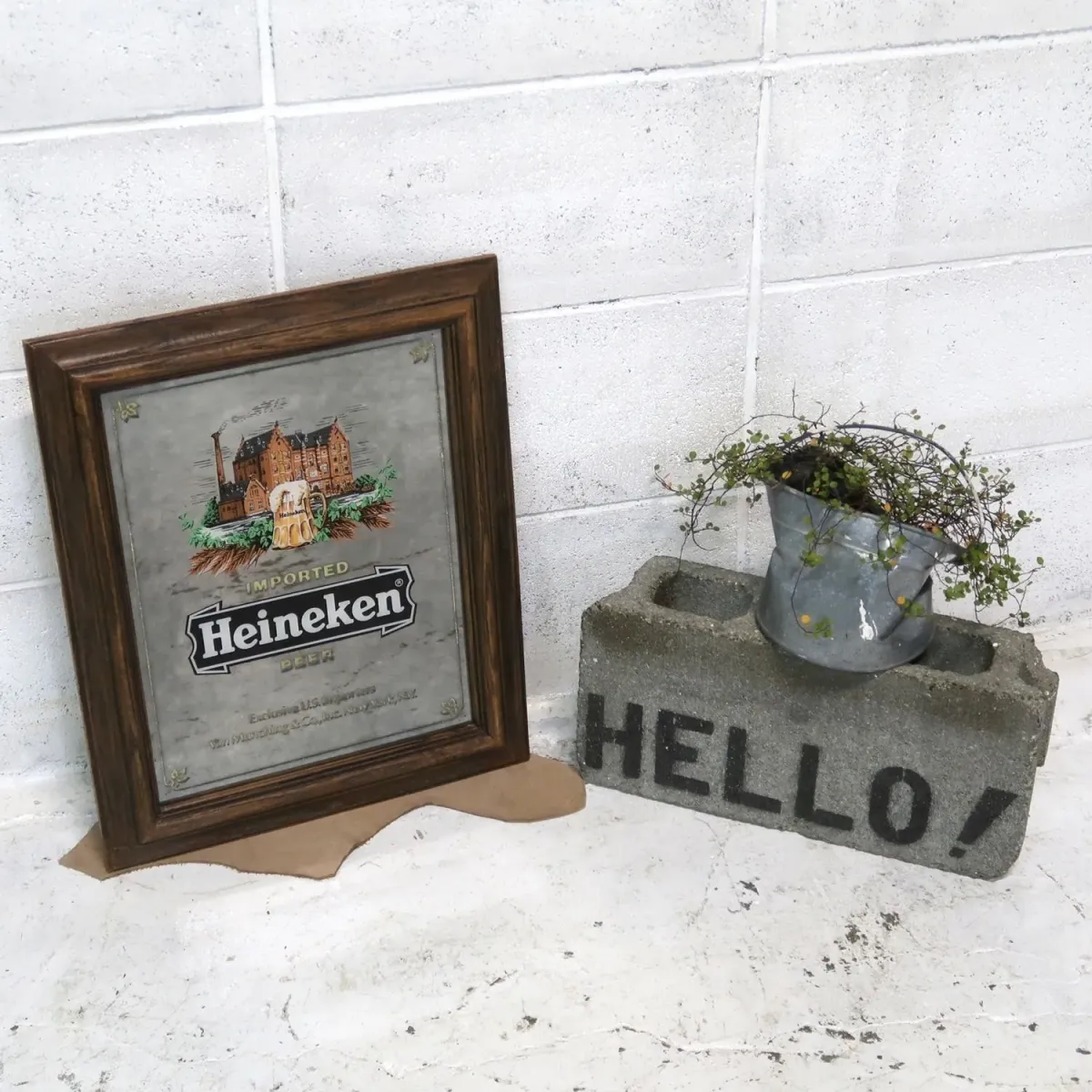 Heineken ビンテージ パブミラー