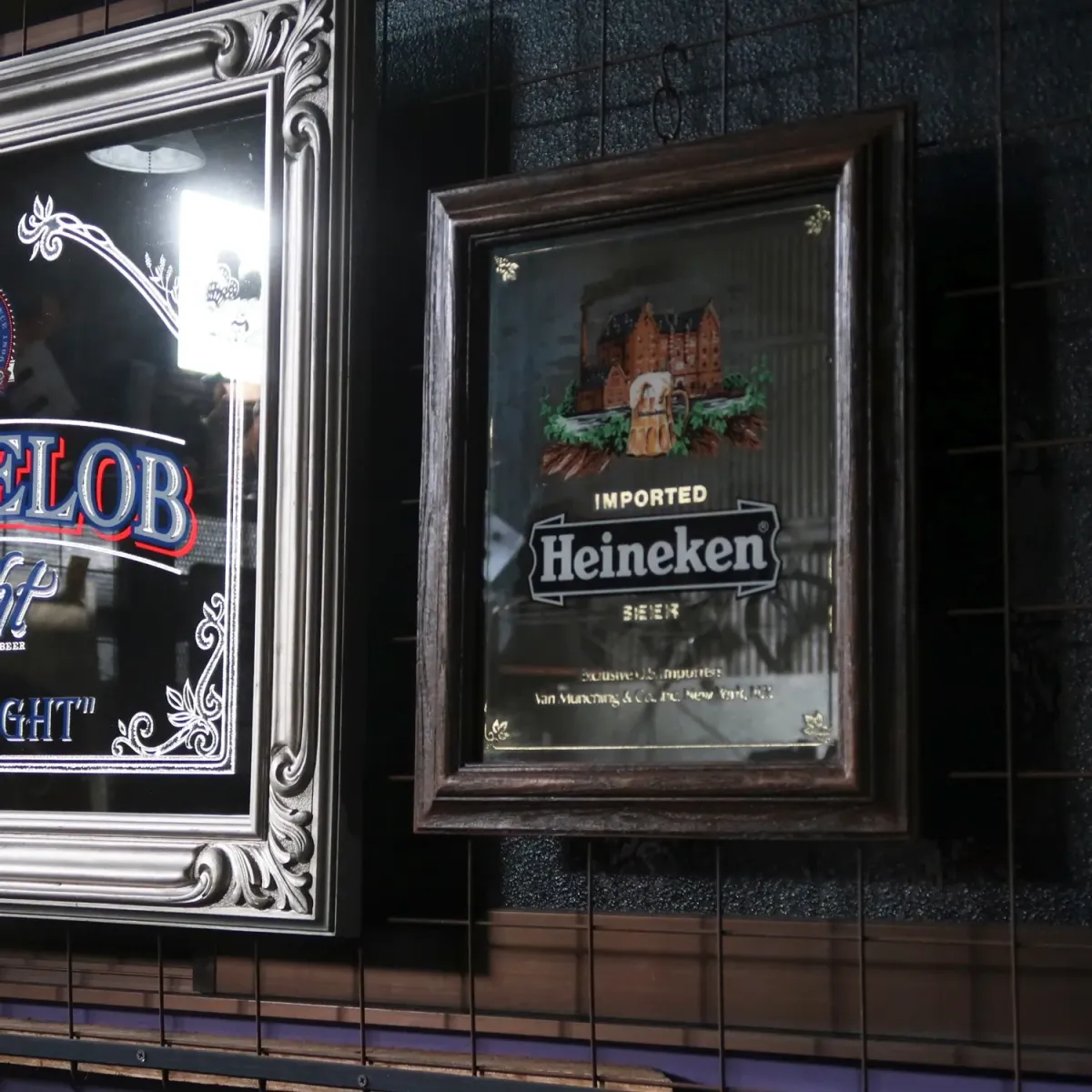 Heineken ビンテージ パブミラー