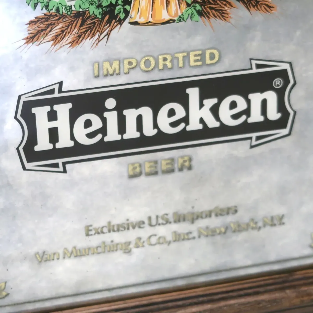 Heineken ビンテージ パブミラー