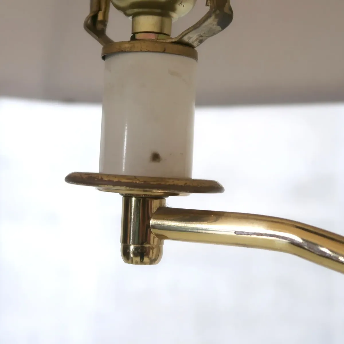 アンティーク ゴールドメタル フロアランプ