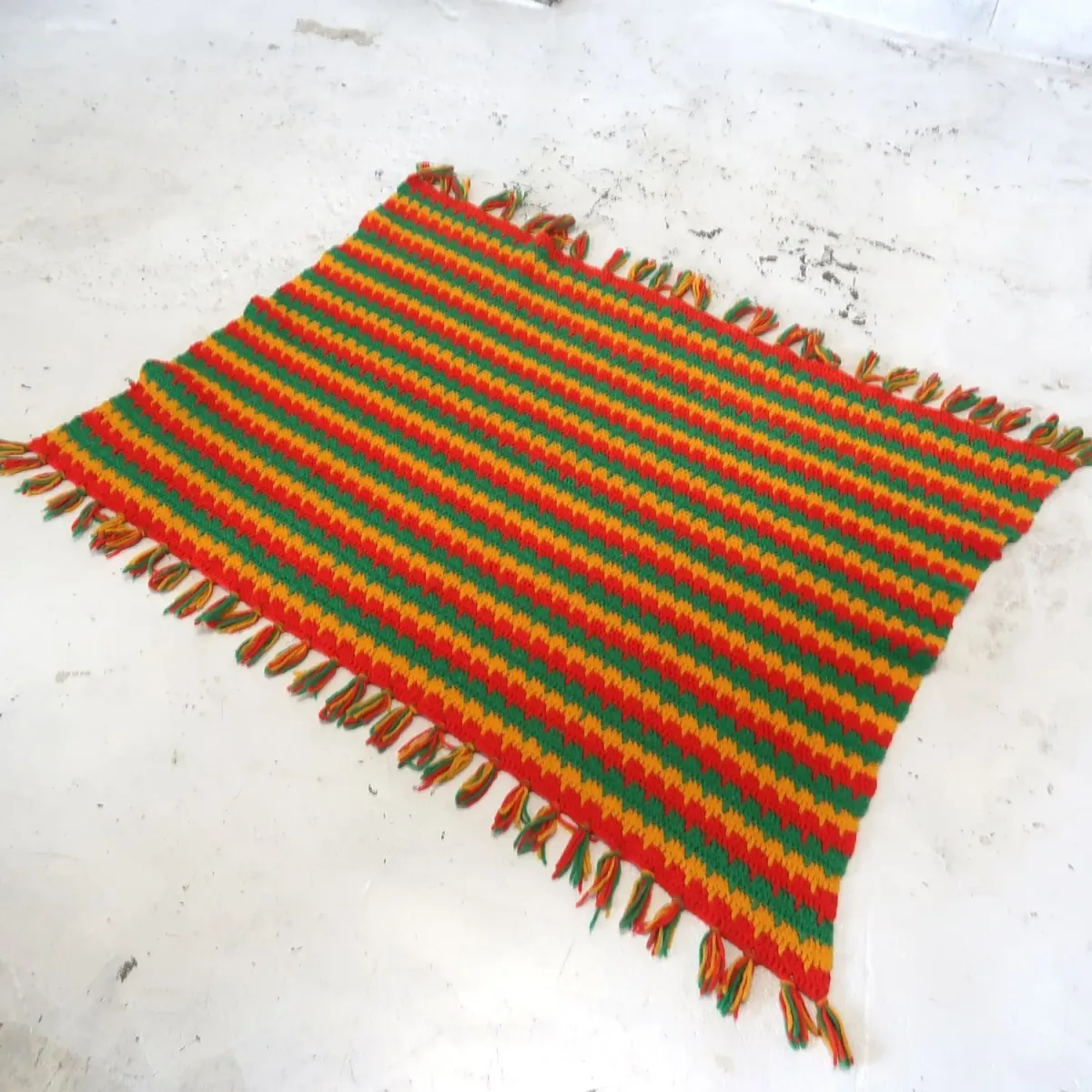 ビンテージ ニットブランケット