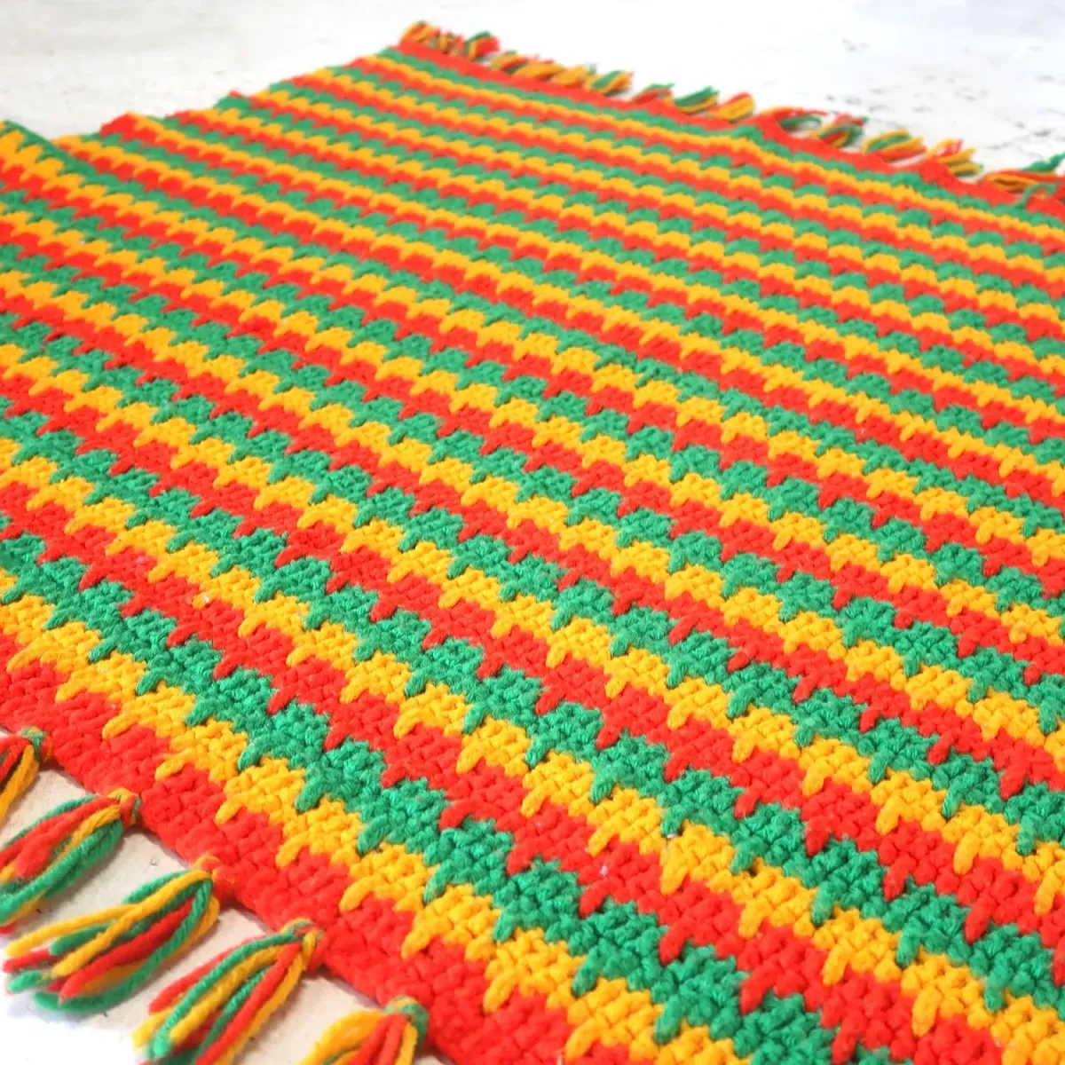 ビンテージ ニットブランケット