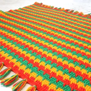 ビンテージ ニットブランケット