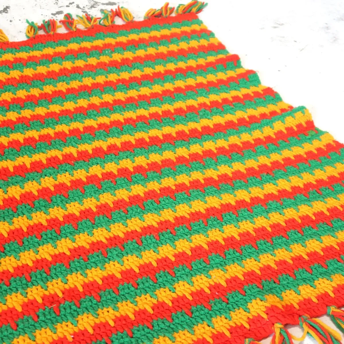 ビンテージ ニットブランケット