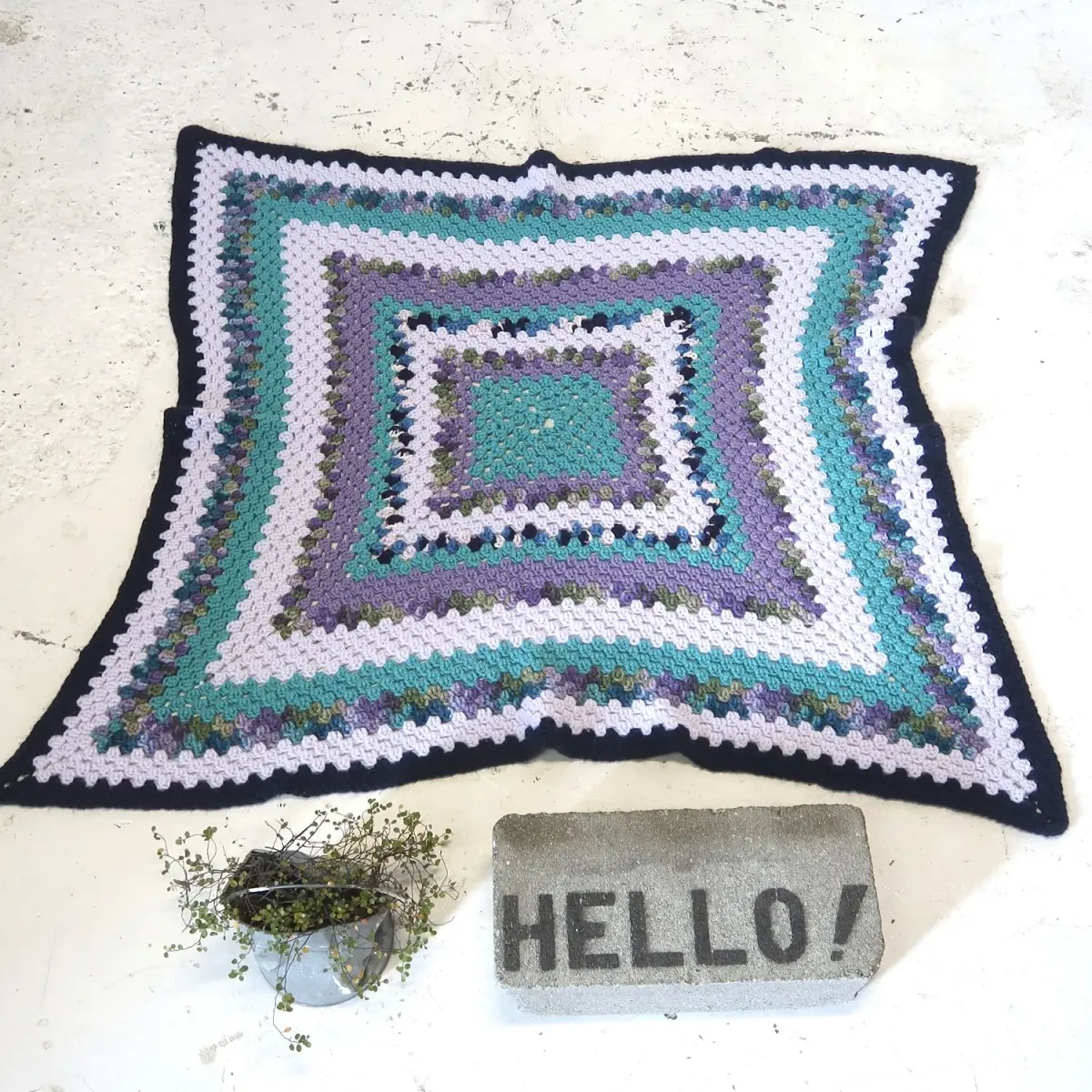 ビンテージ ニットブランケット