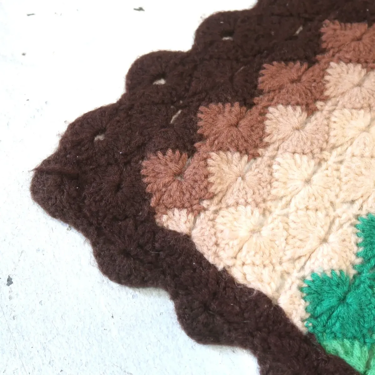 ビンテージ ニットブランケット