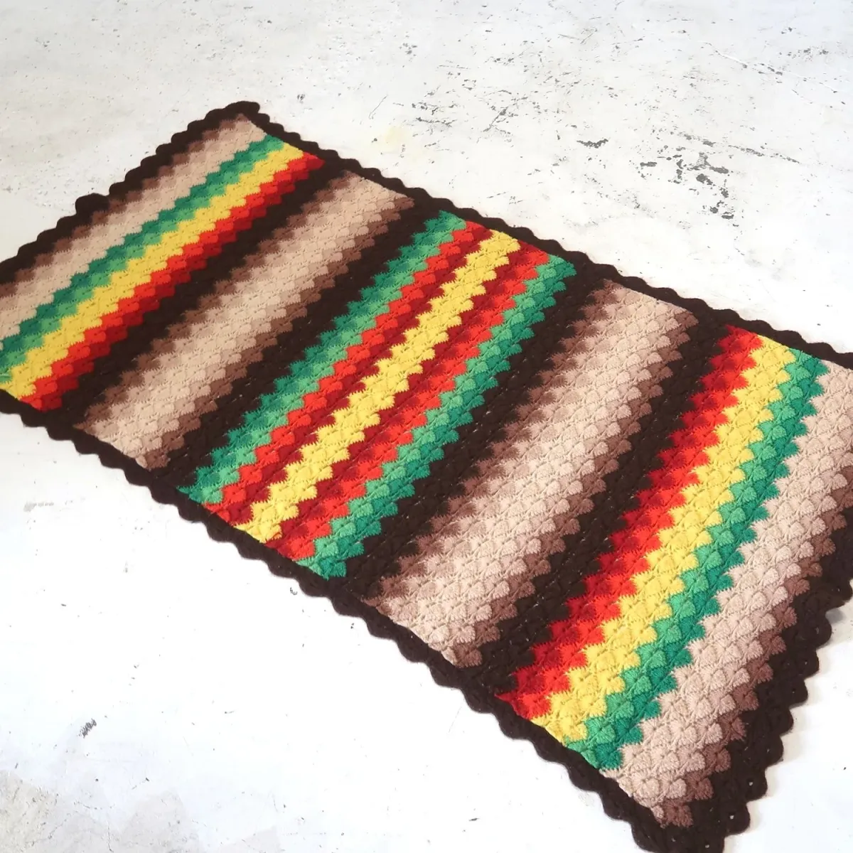 ビンテージ ニットブランケット