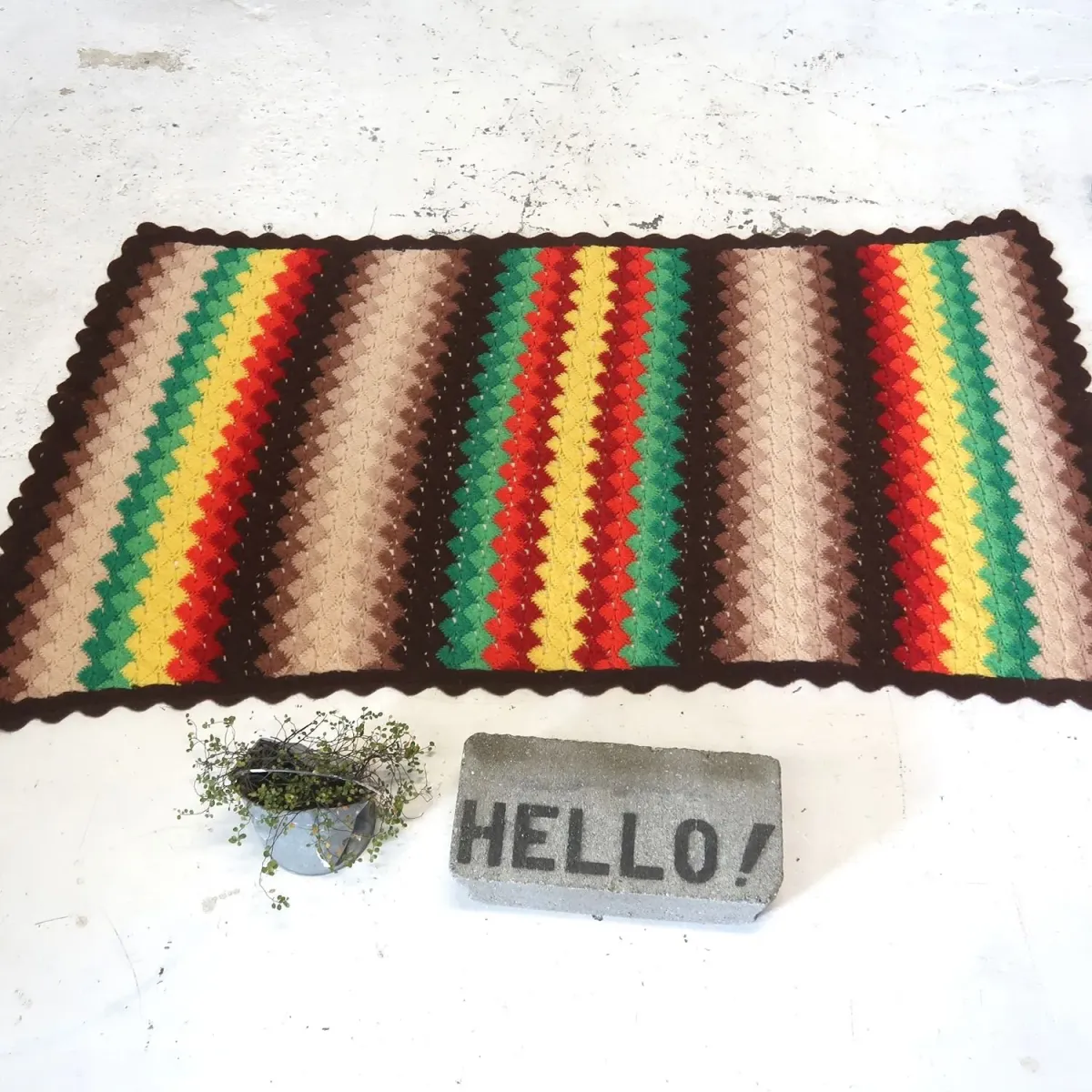 ビンテージ ニットブランケット