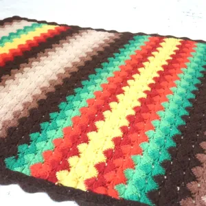 ビンテージ ニットブランケット