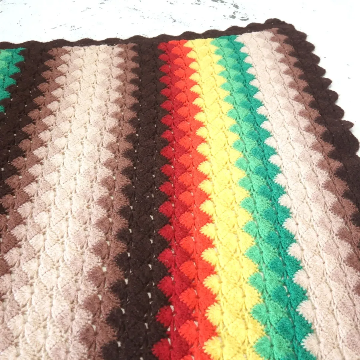 ビンテージ ニットブランケット