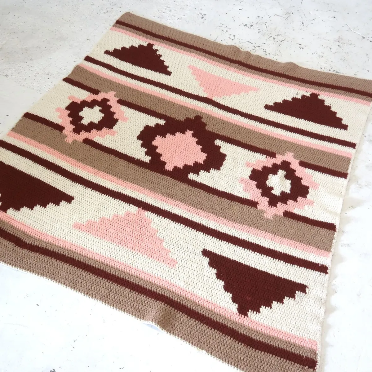 ビンテージ ニットブランケット