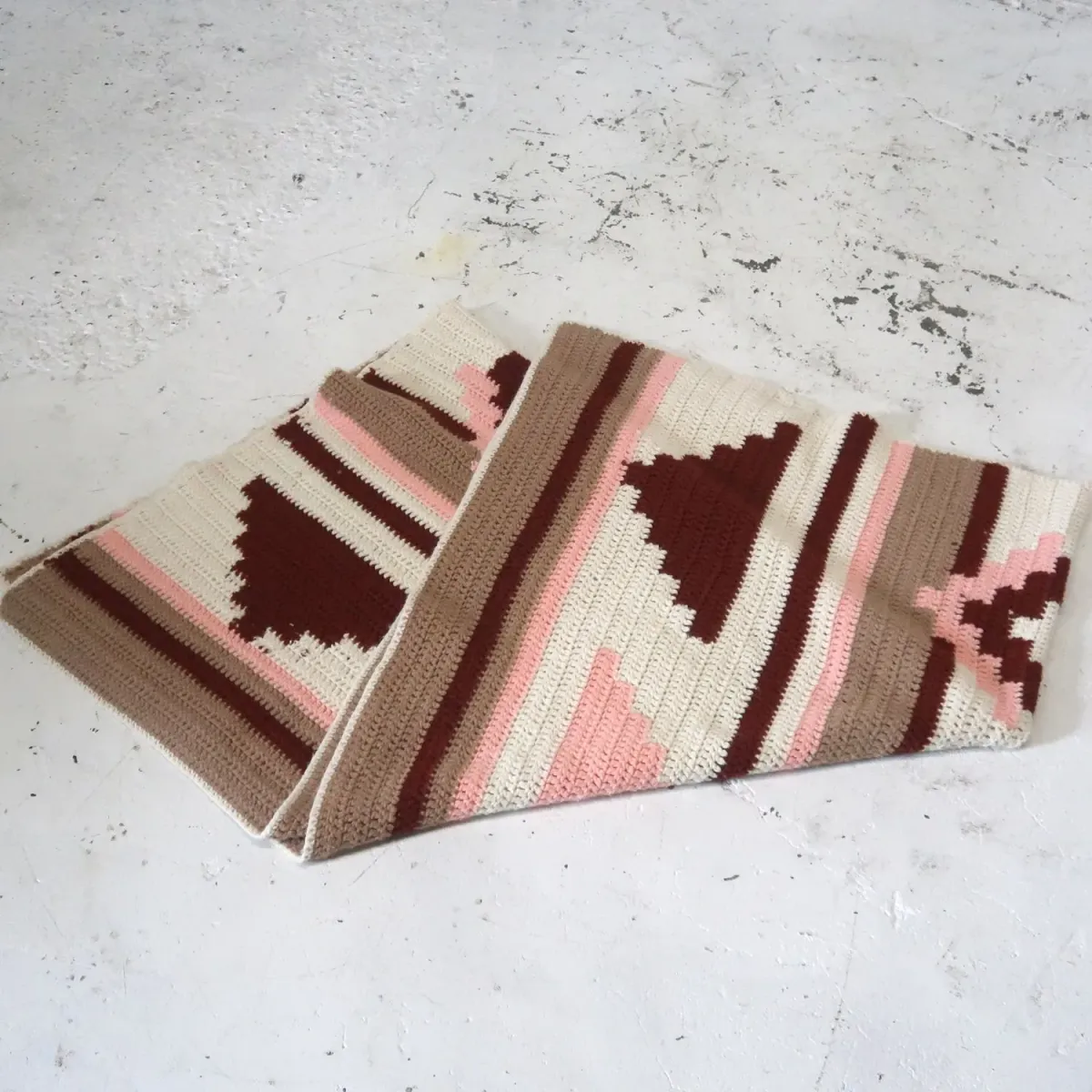 ビンテージ ニットブランケット