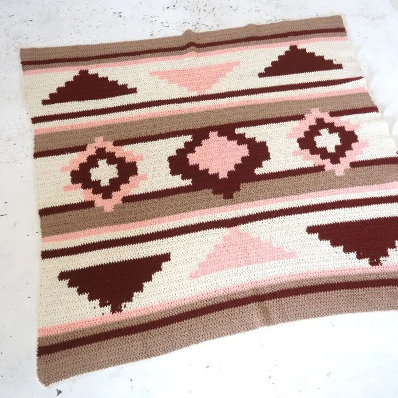 ビンテージ ニットブランケット