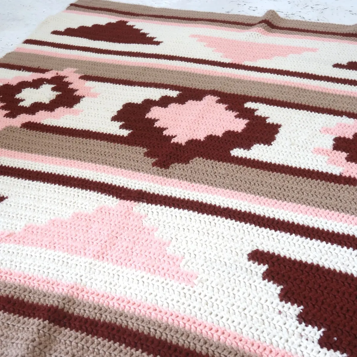 ビンテージ ニットブランケット