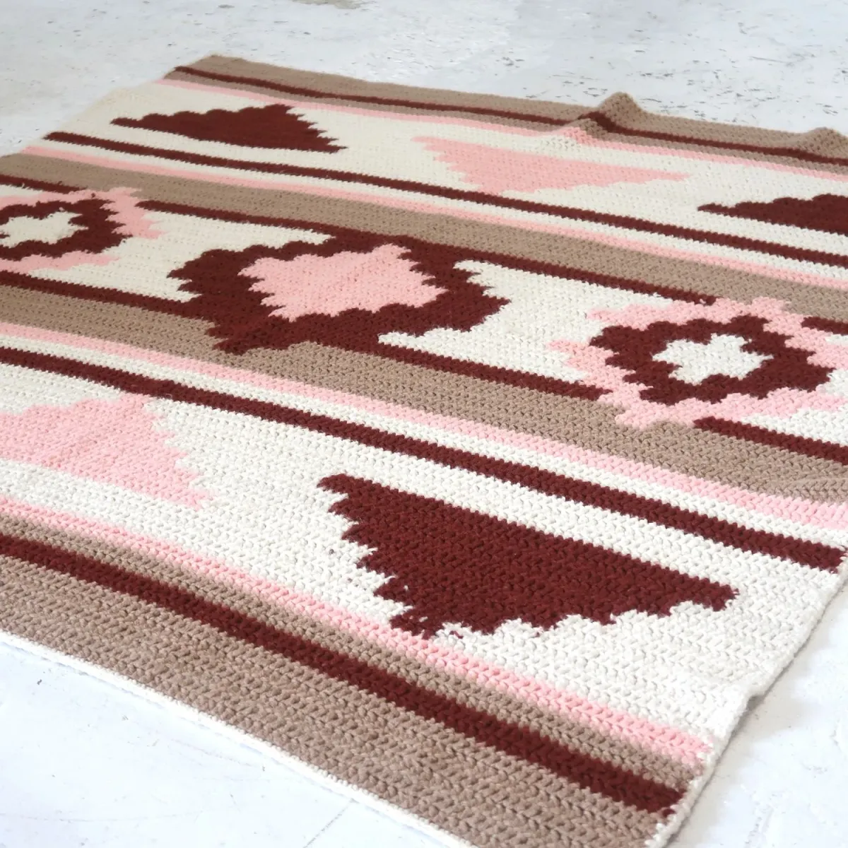 ビンテージ ニットブランケット