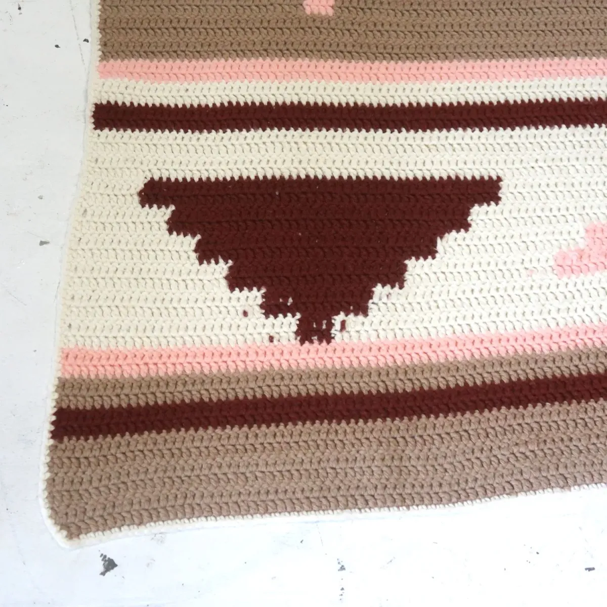 ビンテージ ニットブランケット