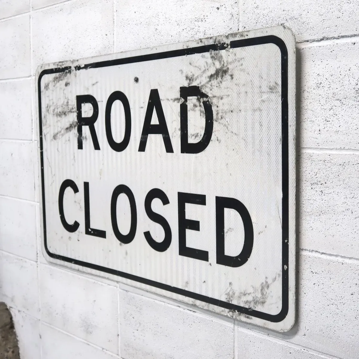 ROAD CLOSED ビンテージ 大型ロードサイン