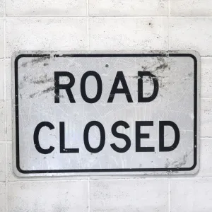 ROAD CLOSED ビンテージ 大型ロードサイン
