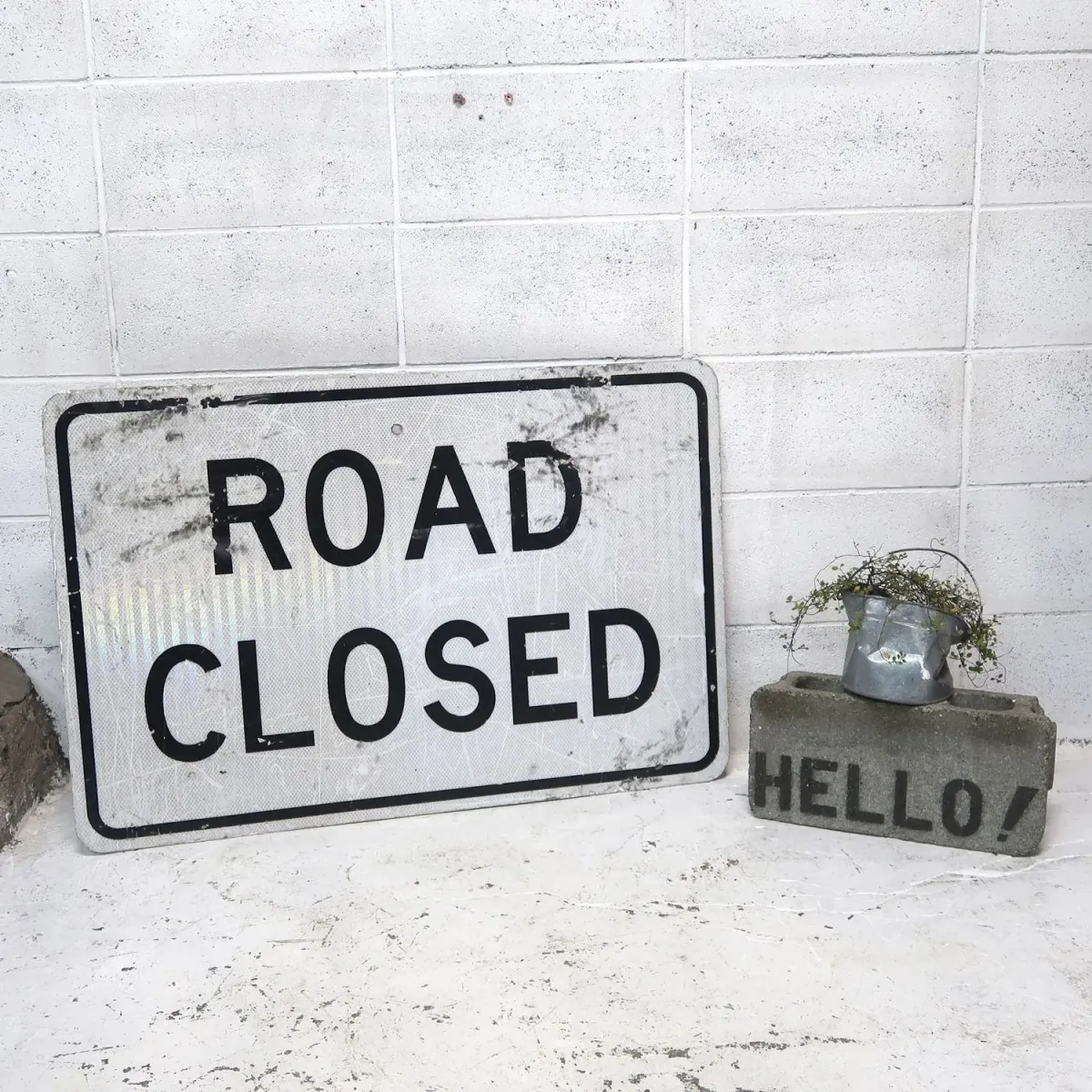 ROAD CLOSED ビンテージ 大型ロードサイン