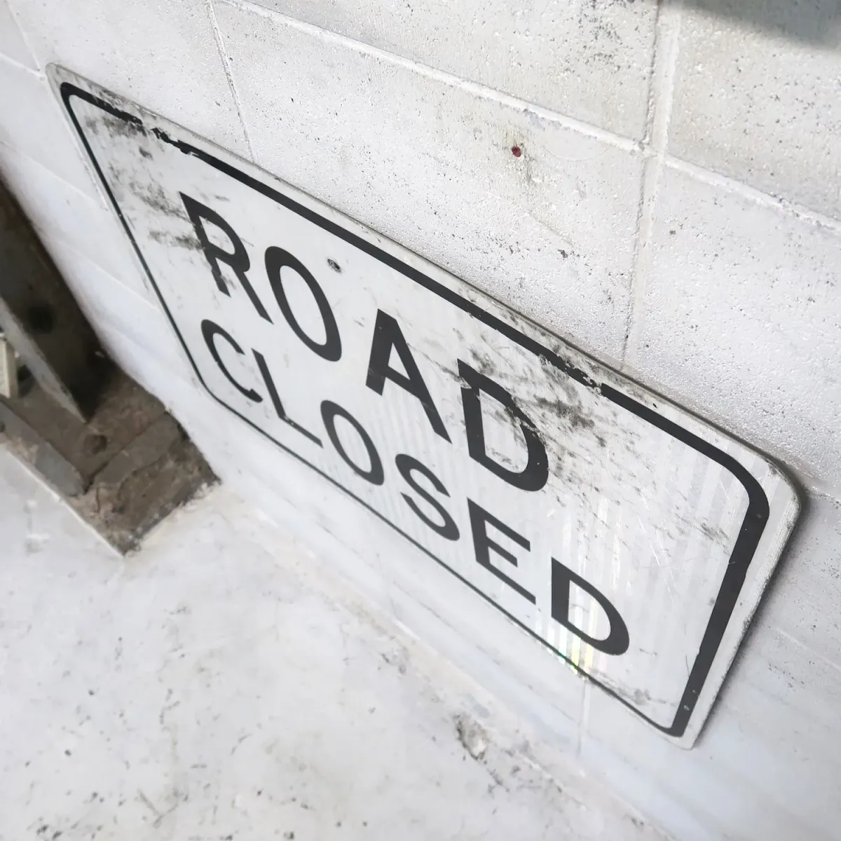 ROAD CLOSED ビンテージ 大型ロードサイン