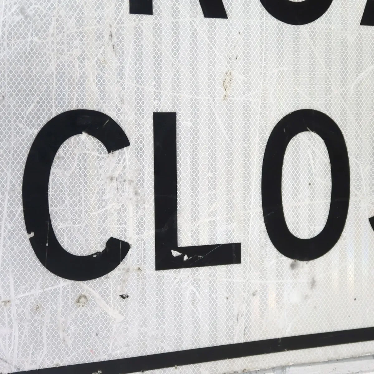 ROAD CLOSED ビンテージ 大型ロードサイン