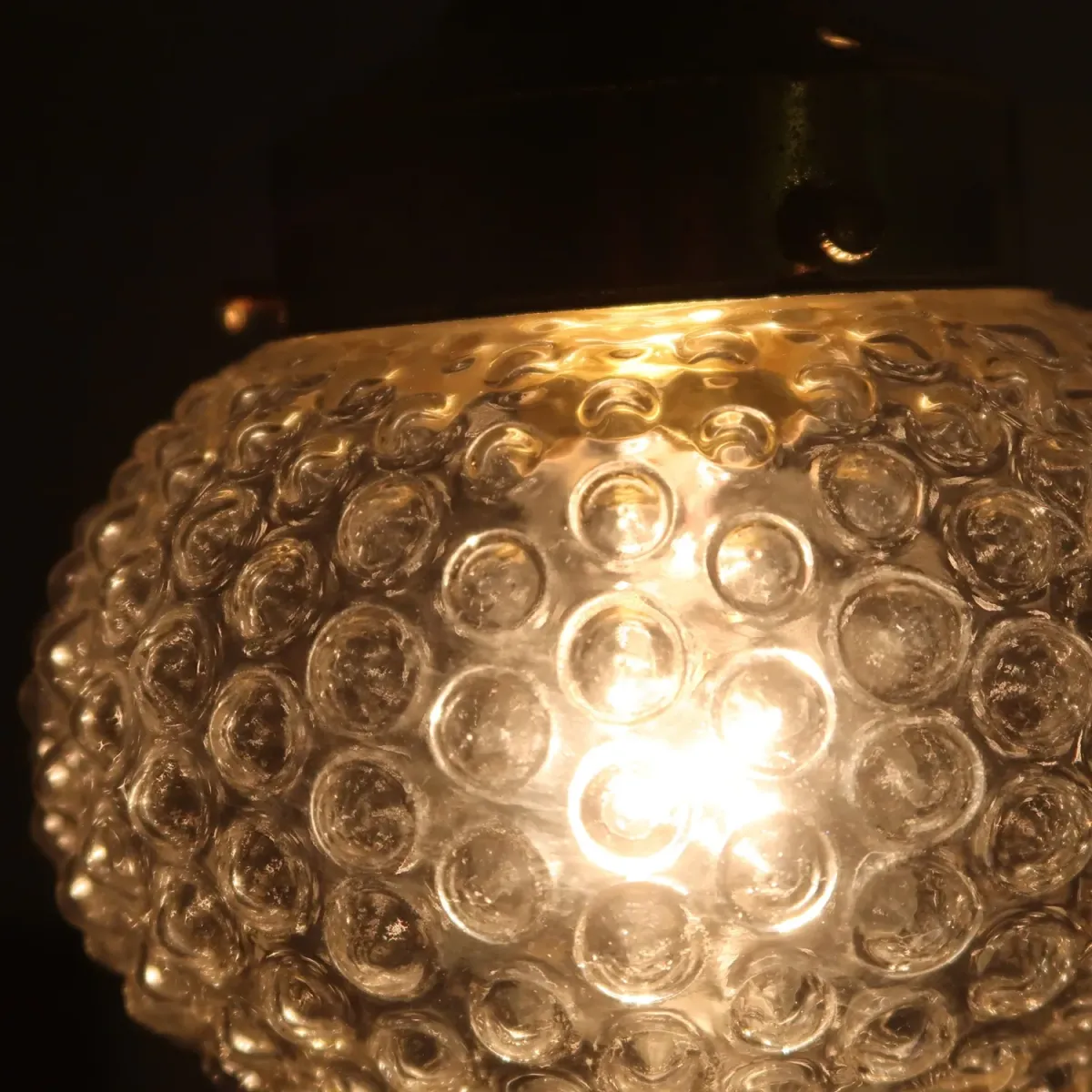 アンティーク クリアガラス ペンダントランプ