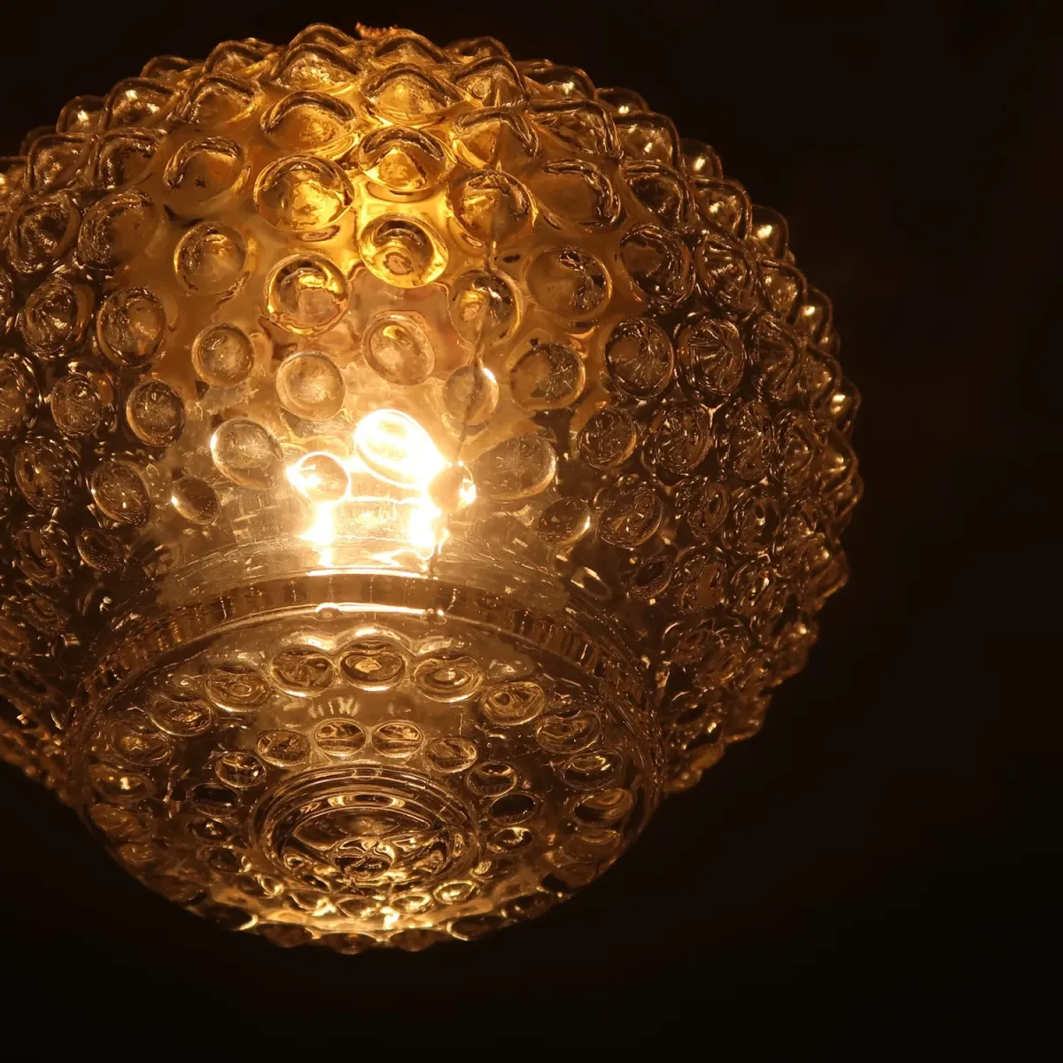 アンティーク クリアガラス ペンダントランプ