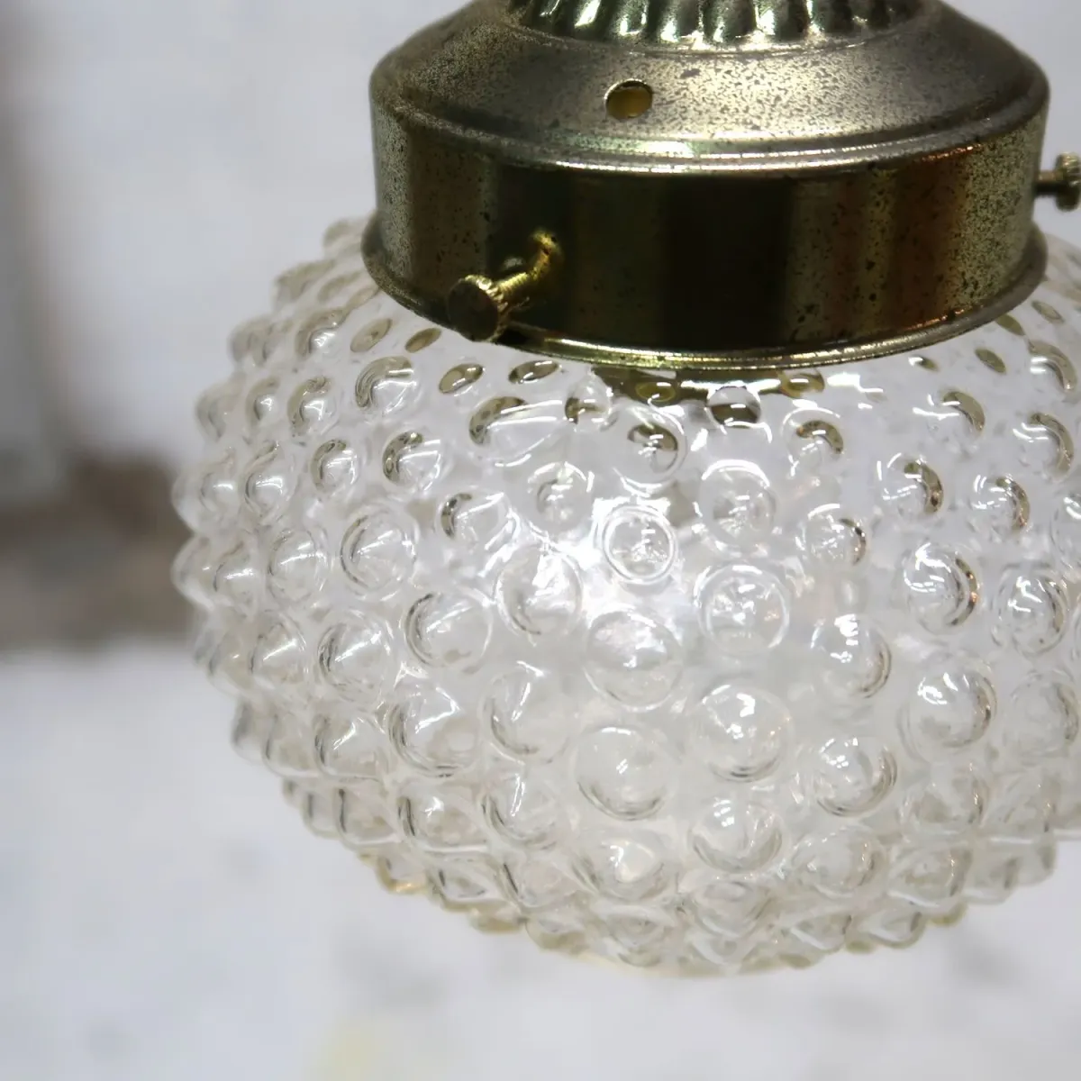 アンティーク クリアガラス ペンダントランプ