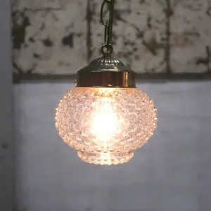 アンティーク クリアガラス ペンダントランプ