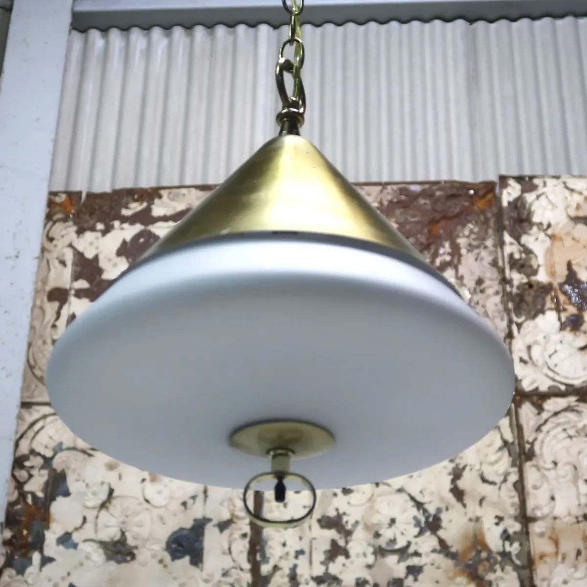 50's ミッドセンチュリー ペンダントランプ 3灯