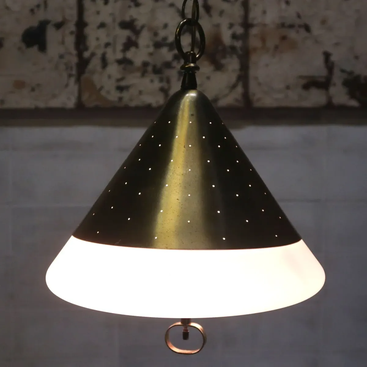 50's ミッドセンチュリー ペンダントランプ 3灯