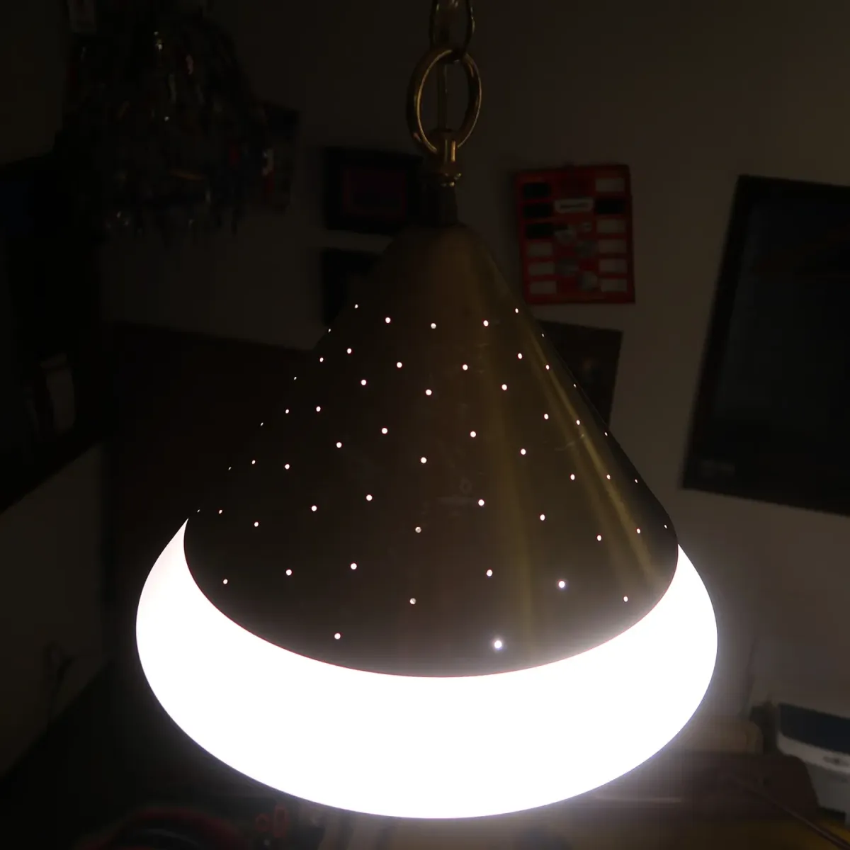 50's ミッドセンチュリー ペンダントランプ 3灯