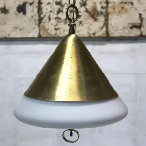 50's ミッドセンチュリー ペンダントランプ 3灯